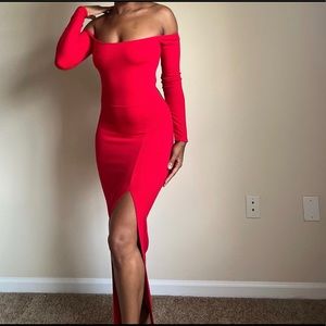 FashionNova Midi Red Dress